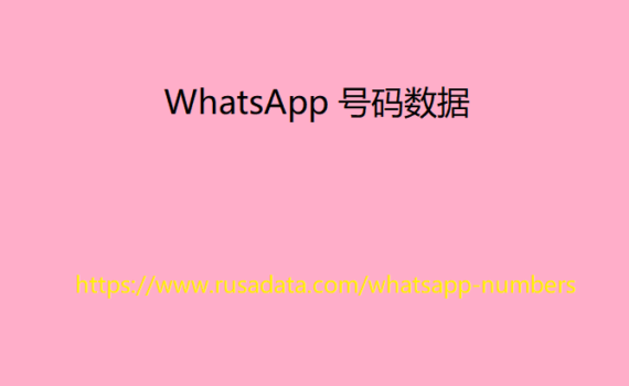 WhatsApp 号码数据