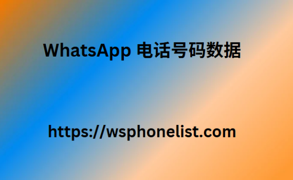 WhatsApp 电话号码数据