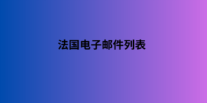 法国电子邮件列表