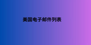 美国电子邮件列表